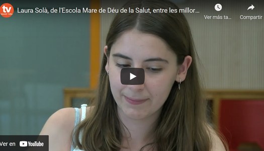 Laura Solà, alumna de l’Escola Mare de Déu de la Salut, entre les millors notes de la selectivitat 2021