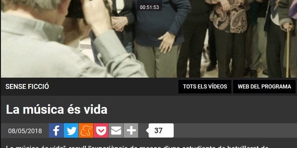 "La música és vida" a TV3