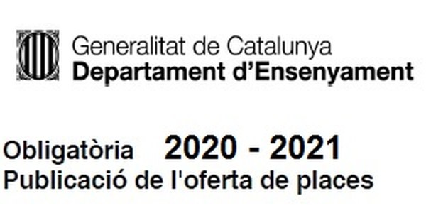 Publicació oferta de places escolars curs 2020-2021